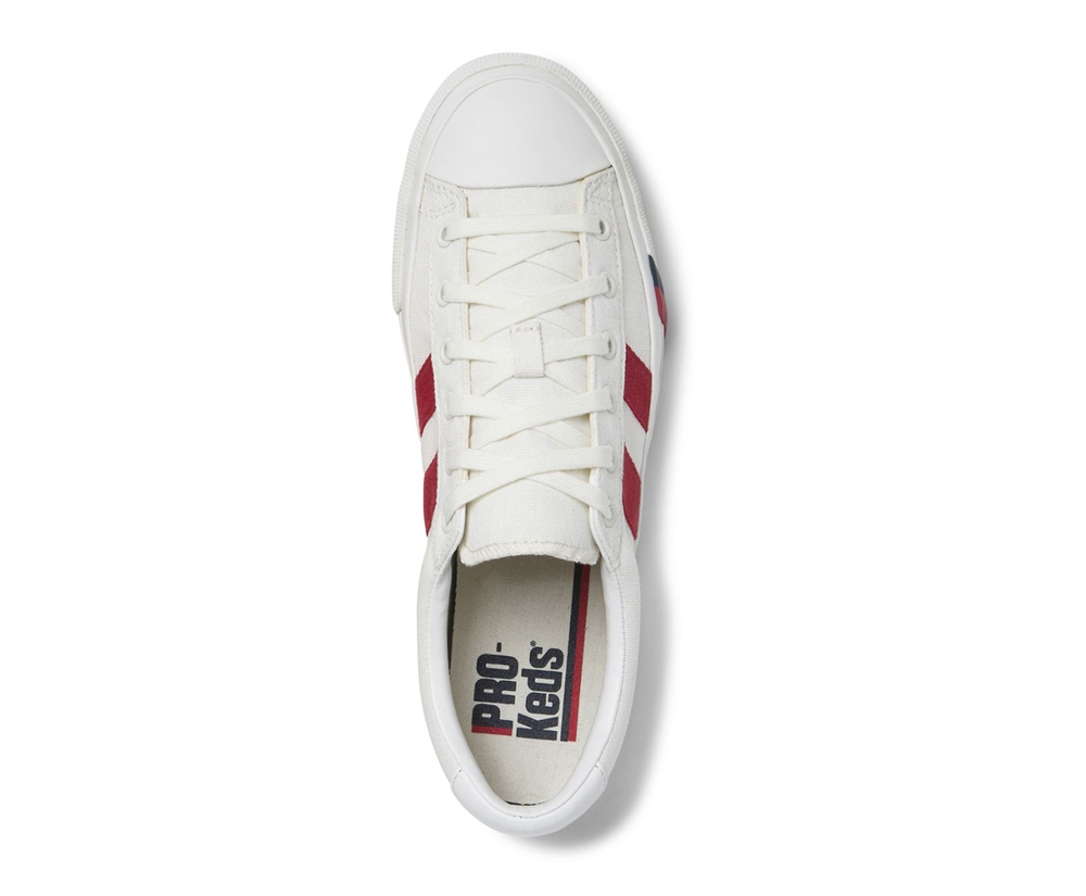 Zapatillas Keds Mujer Blancas/Rojas - Royal Plus Lona - 965-QNVZIF